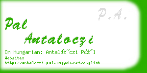 pal antaloczi business card